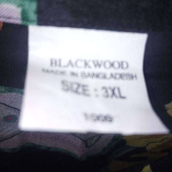 Blackwood Cocktail Print Hawaiian Shirt Size 3X NWOT P2P 31 In Length 33 - Picture 2 of 6
